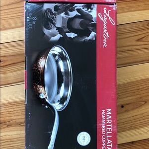 8” hammered copper fry pan